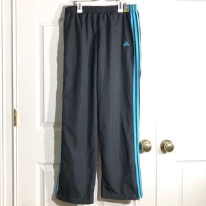 NWT Adidas Women’s Blue Stripe Zippered Wind Pants